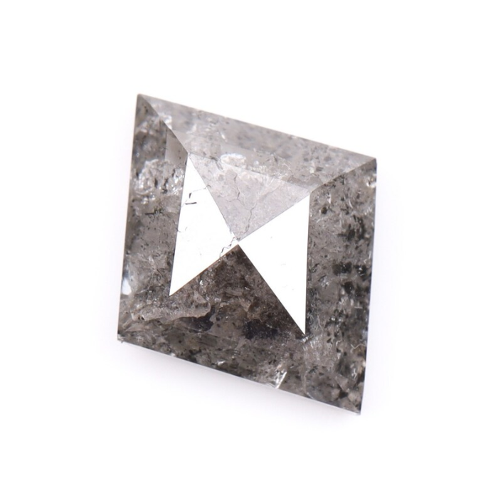 Kite Cut Natural Rose Cut Salt and Pepper Diamond