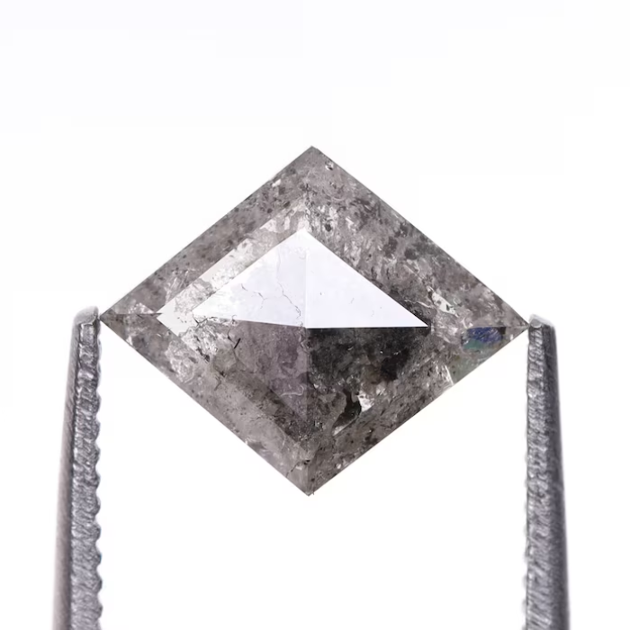 Kite Cut Natural Rose Cut Salt and Pepper Diamond