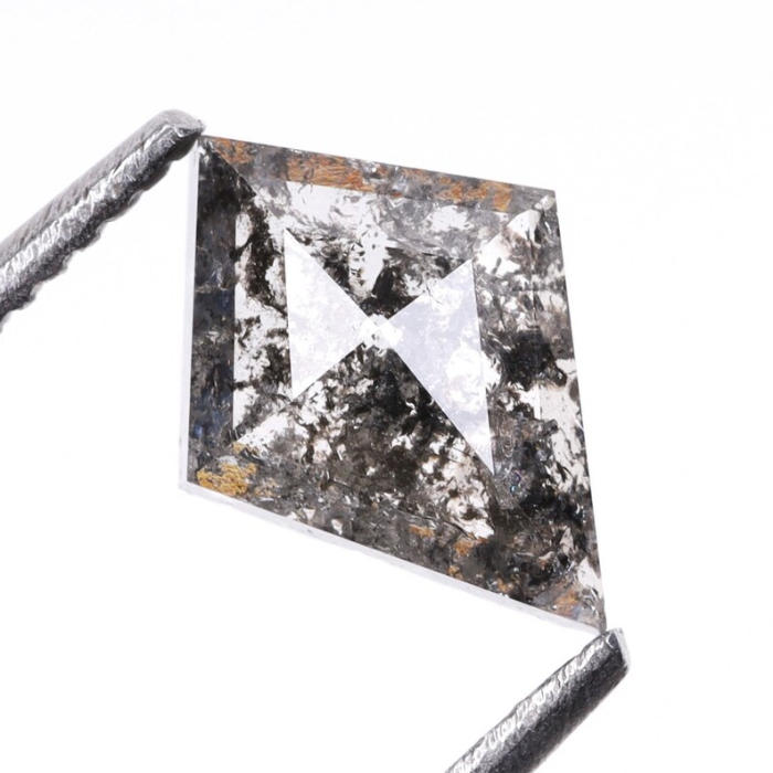 Kite Cut Natural Salt and Pepper Earth Mined Diamond