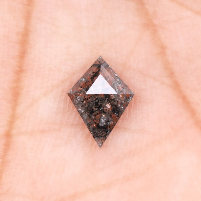 Natural Kite Cut Salt and Pepper Earth Mined Diamond