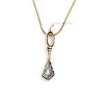 Kite Cut Salt And Pepper Diamond Pendant