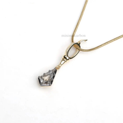 Kite Cut Salt And Pepper Diamond Solitaire Pendant