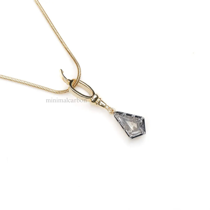 Kite Cut Salt And Pepper Diamond Pendant