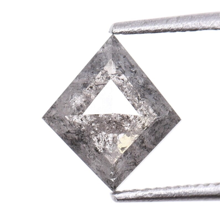 Kite Cut Salt And Pepper Earth Mined Natural Diamond