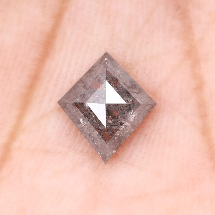 Kite Cut Salt And Pepper Earth Mined Natural Diamond