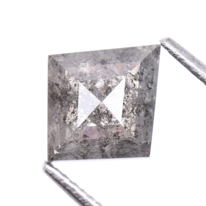 Kite Cut Salt And Pepper Earth Mined Natural Diamond