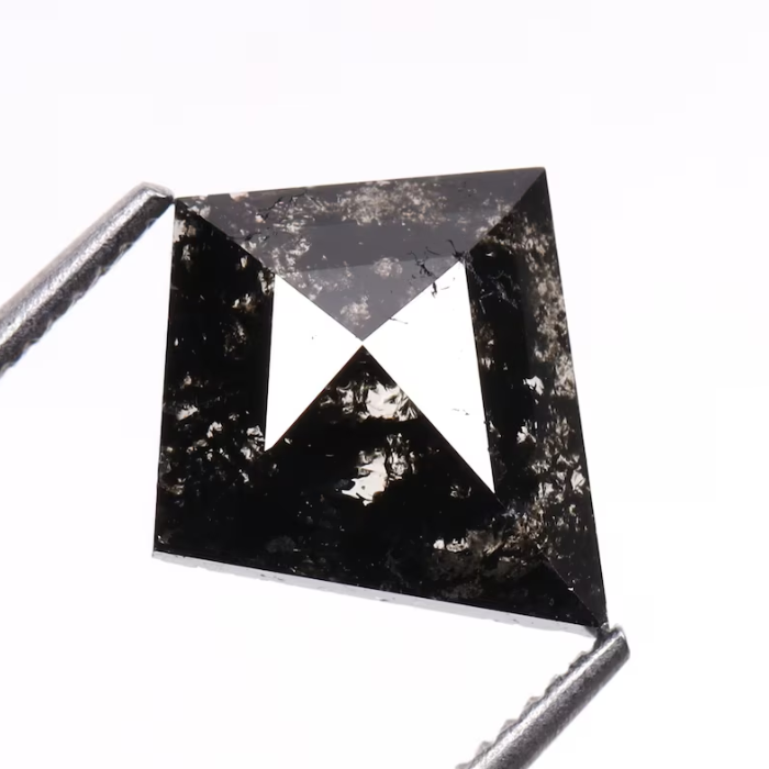 Kite Cut Salt And Pepper Full Cut Earth Mined Diamond
