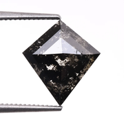 Kite Cut Salt And Pepper Full Cut Earth Mined Diamond