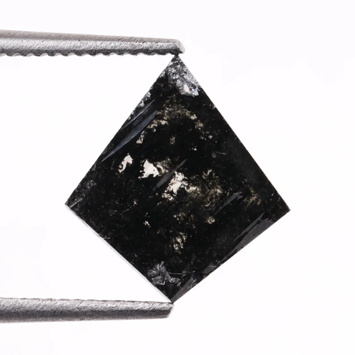 Kite Cut Salt And Pepper Full Cut Earth Mined Diamond