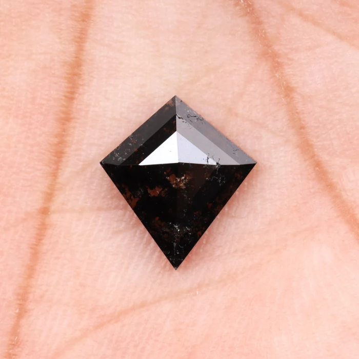 Kite Cut Salt And Pepper Full Cut Earth Mined Diamond
