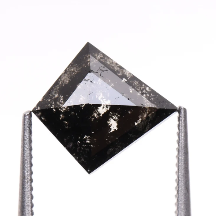 Kite Cut Salt And Pepper Full Cut Earth Mined Diamond