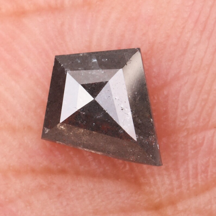 Kite Cut Salt And Pepper Natural Earth Mined Diamond