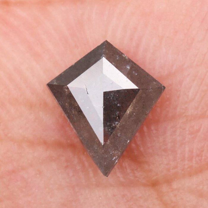 Kite Cut Salt And Pepper Natural Earth Mined Diamond