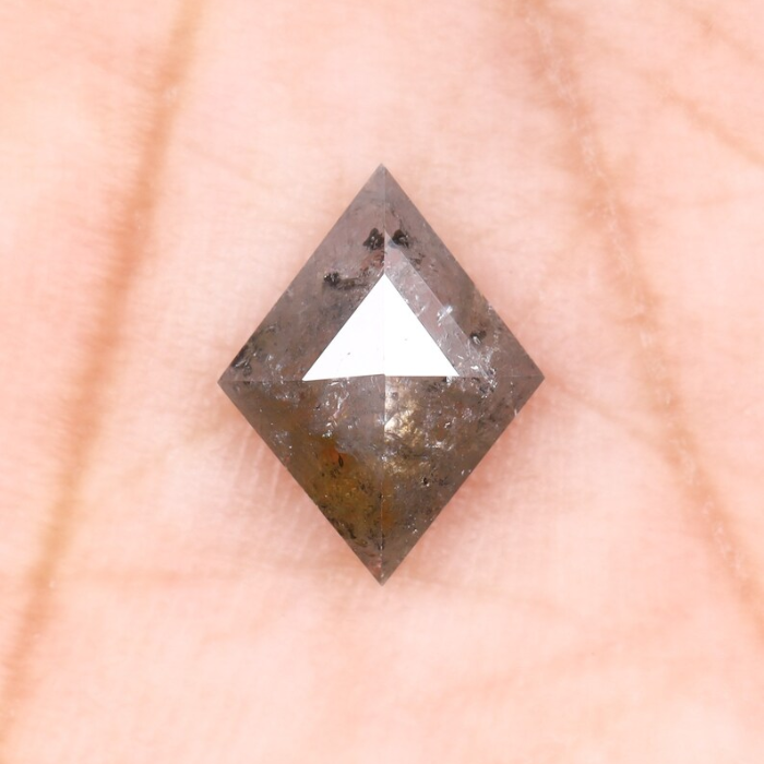 Kite Cut Salt and Pepper Earth Mined Diamond