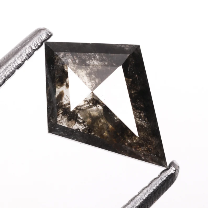 Kite Cut Salt and Pepper Natural Rose Cut Diamond