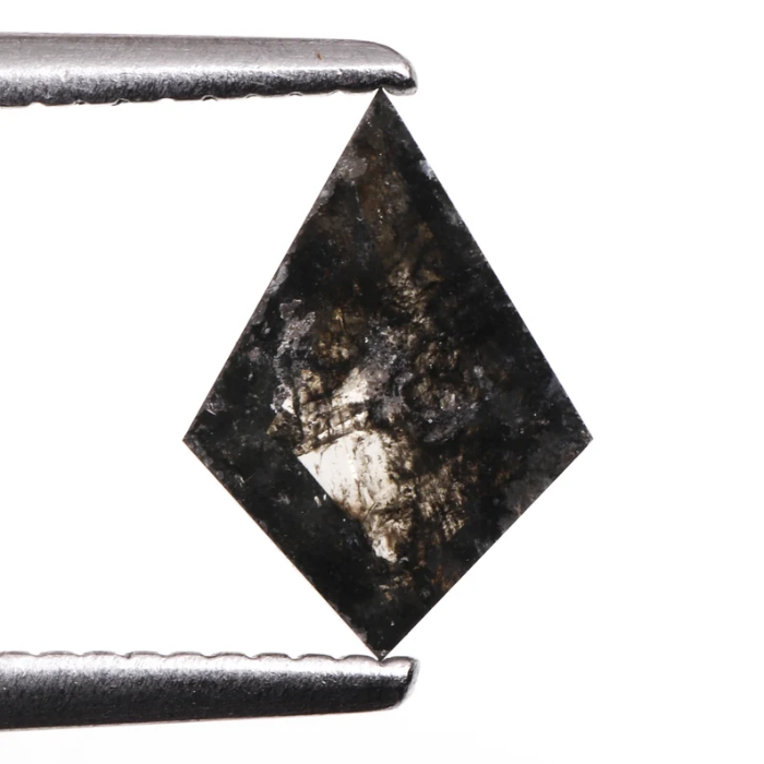 Kite Cut Salt and Pepper Natural Rose Cut Diamond