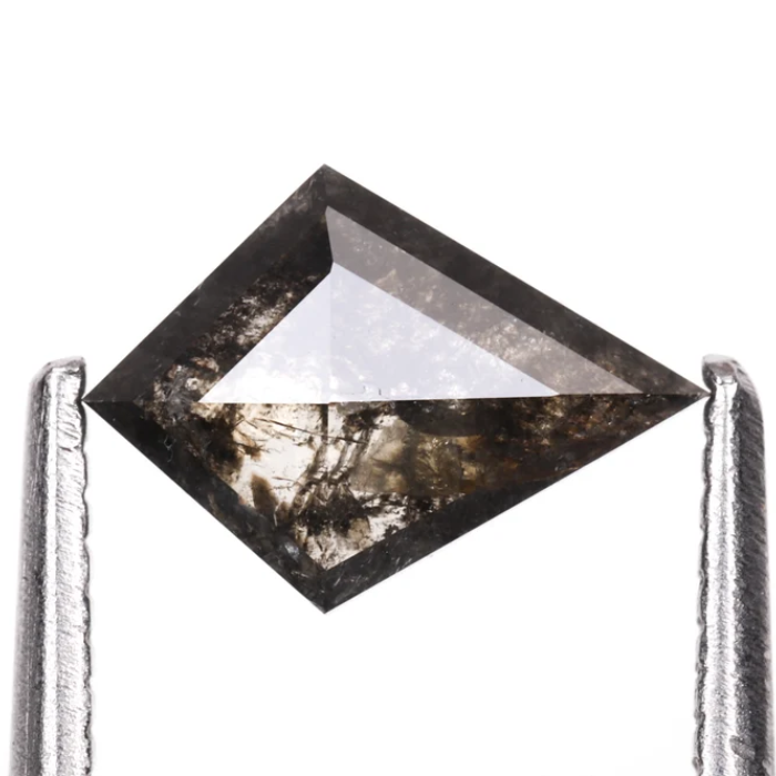 Kite Cut Salt and Pepper Natural Rose Cut Diamond