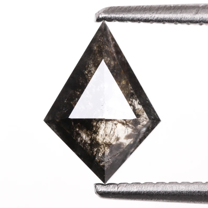 Kite Cut Salt and Pepper Natural Rose Cut Diamond