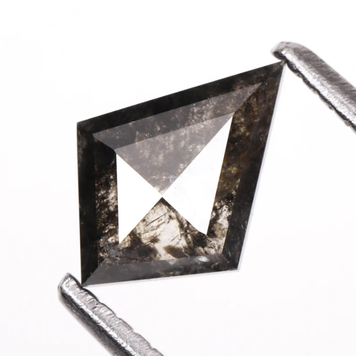 Kite Cut Salt and Pepper Natural Rose Cut Diamond