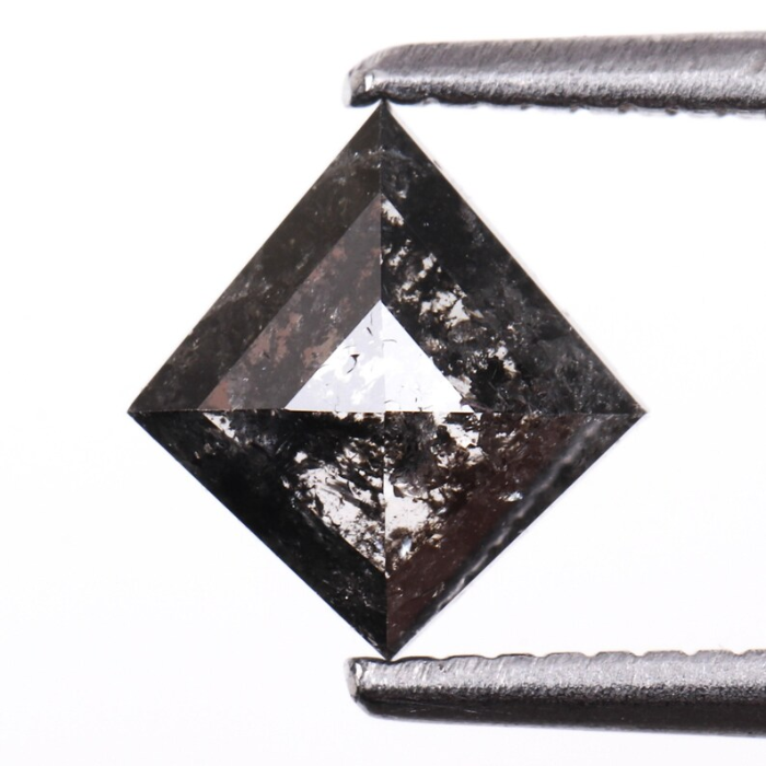 Kite Cut Salt and Pepper Rose Cut Diamond