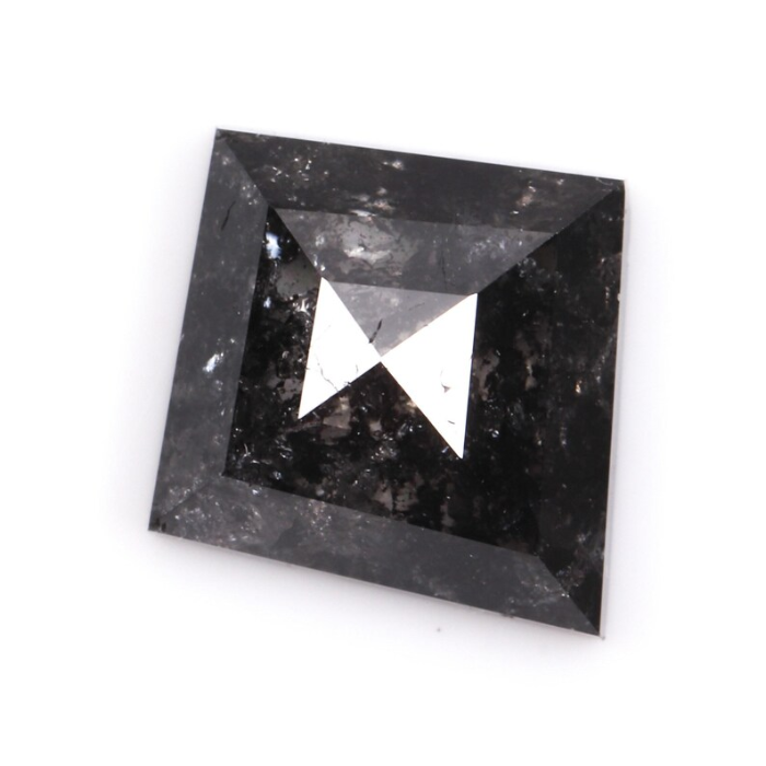 Kite Cut Salt and Pepper Rose Cut Diamond