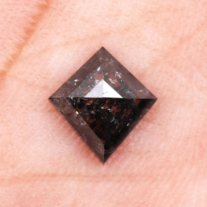 Kite Cut Salt and Pepper Rose Cut Diamond