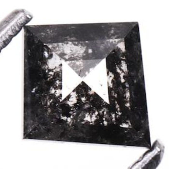 Kite Cut Salt and Pepper Rose Cut Diamond