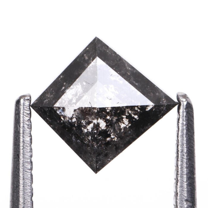 Kite Cut Salt and Pepper Rose Cut Diamond