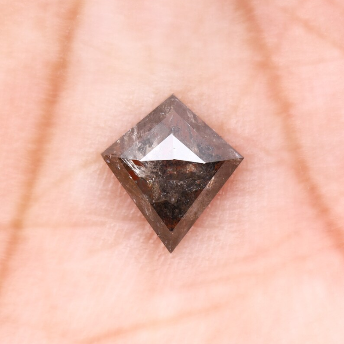 Kite Rose Cut Natural Salt and Pepper Diamond