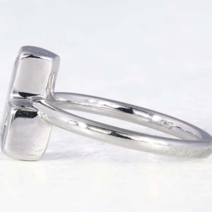 L Alphabet Lab Grown Diamond Initial Ring - Minimal Carbon