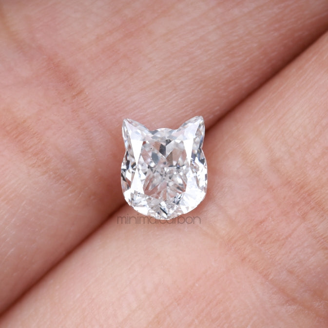 0.93 CT, 6.2 X 5.3 MM | Lab Grown Diamond | Cat Face Diamond - Minimal Carbon