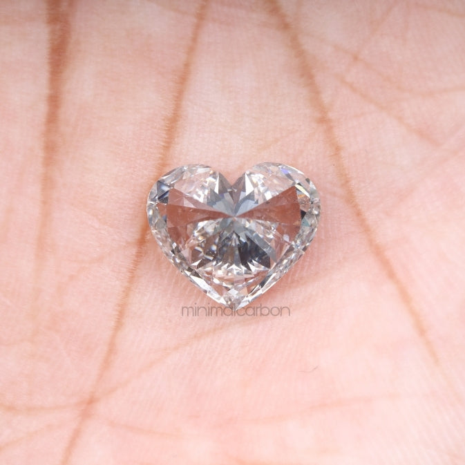 3.32 CT, 11.0 X 9.4 MM | Lab Grown Diamond | Heart Shape Diamond - Minimal Carbon