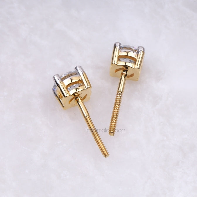 Diamond Stud Earrings - Minimal Carbon