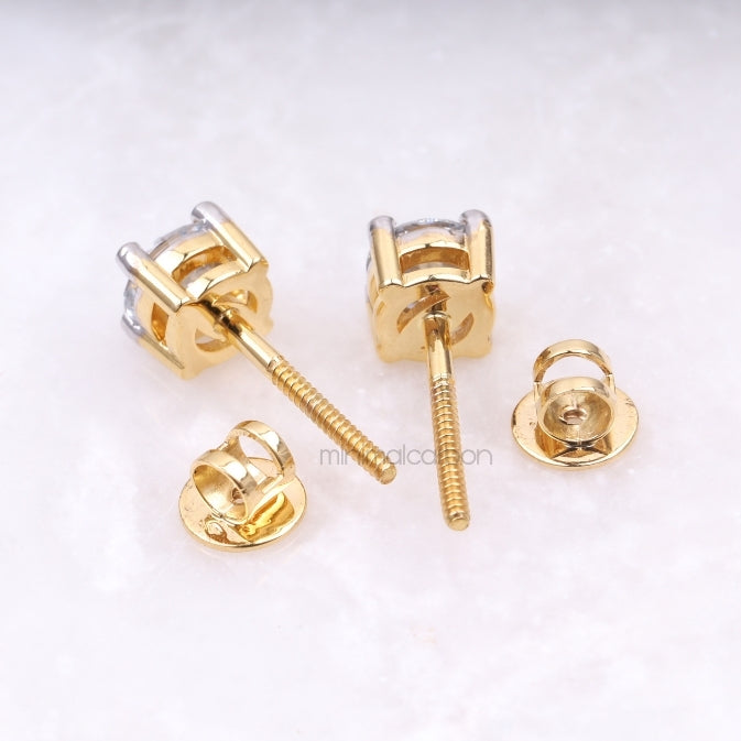 Diamond Stud Earrings - Minimal Carbon
