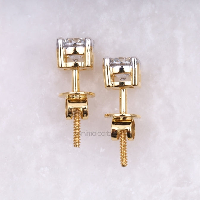 Diamond Stud Earrings - Minimal Carbon