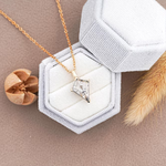 Lab Made Kite Cut Salt And Pepper Diamond Pendant - Minimal Carbon