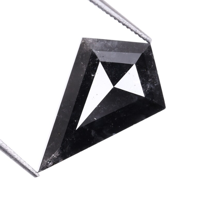 Loose Kite Cut Natural Salt and Pepper Diamond - Minimal Carbon