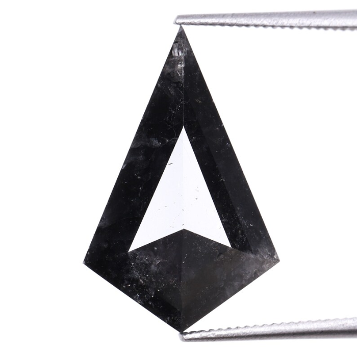Loose Kite Cut Natural Salt and Pepper Diamond - Minimal Carbon