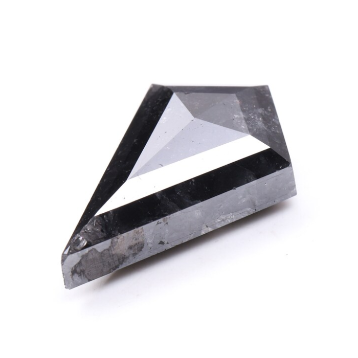 Loose Kite Cut Natural Salt and Pepper Diamond - Minimal Carbon