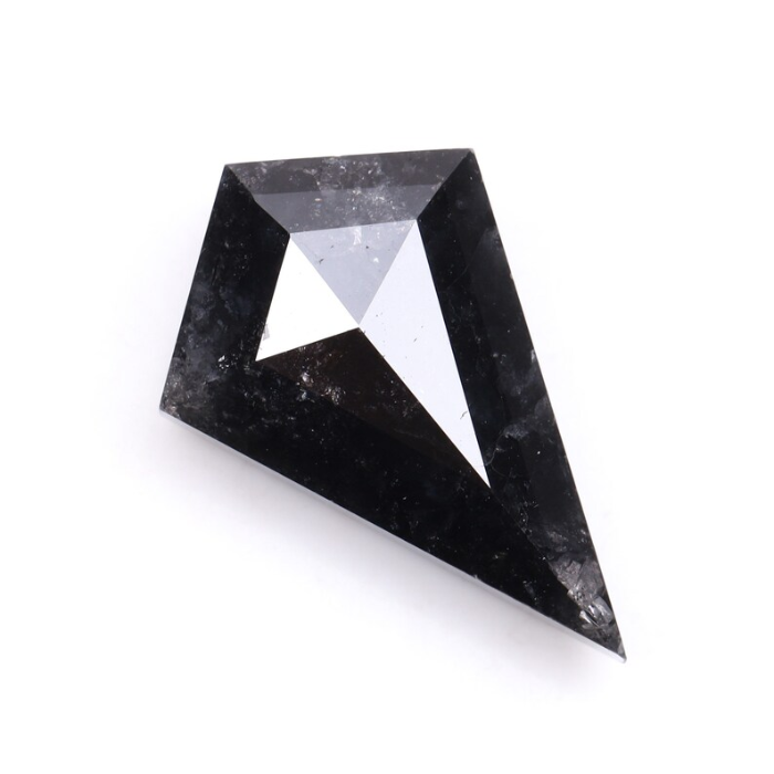 Loose Kite Cut Natural Salt and Pepper Diamond - Minimal Carbon