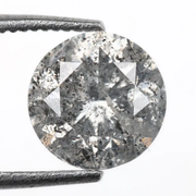 1.10 CT, 6.4 MM | Salt And Pepper Diamond | Round Brilliant Cut Diamond - Minimal Carbon