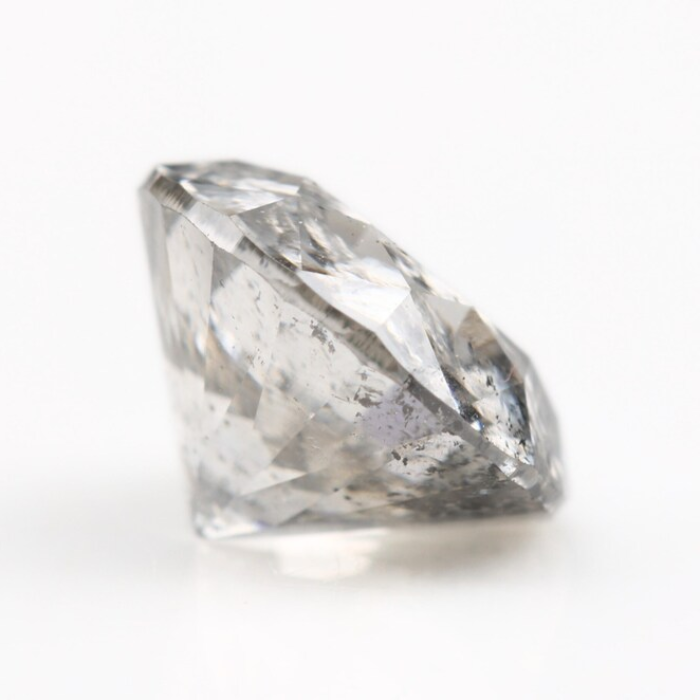 1.01 CT, 6.3 MM | Salt And Pepper Diamond | Round Brilliant Cut Diamond - Minimal Carbon