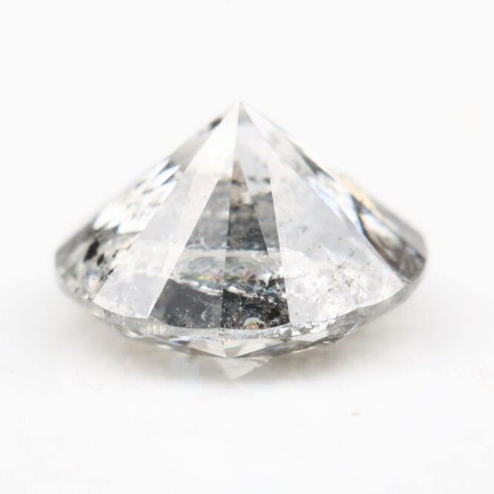 Salt And Pepper Earth Mined Round Brilliant Cut Diamond - Minimal Carbon