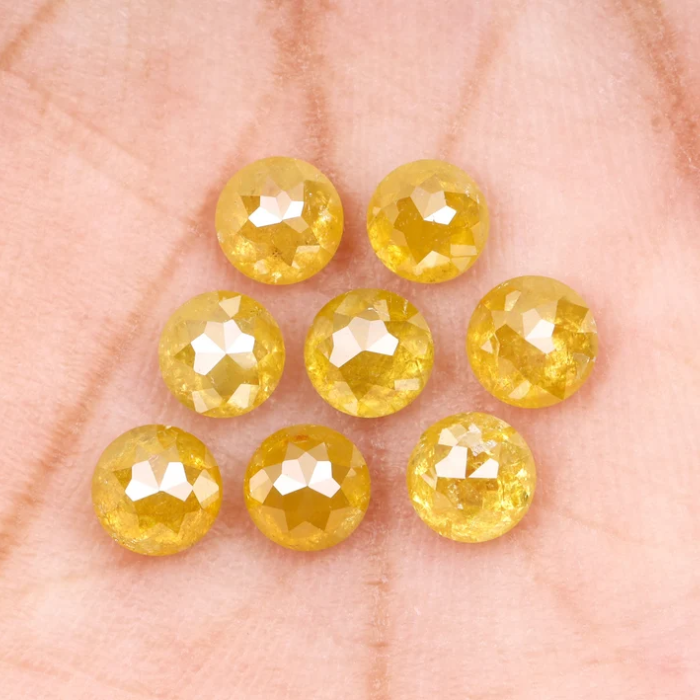 Loose Round Rose Cut Natural Earth Mined Diamond - Minimal Carbon