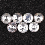 Loose Round Rose Cut White Natural Earth Mined Diamond - Minimal Carbon