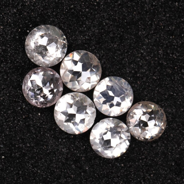 Loose Round Rose Cut White Natural Earth Mined Diamond - Minimal Carbon