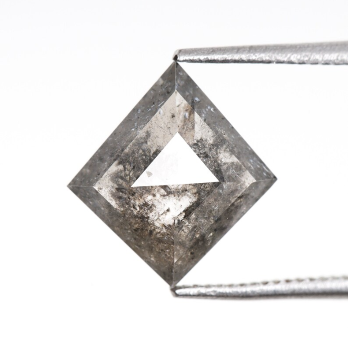 Loose Salt and Pepper Kite Cut Earth Mined Diamond