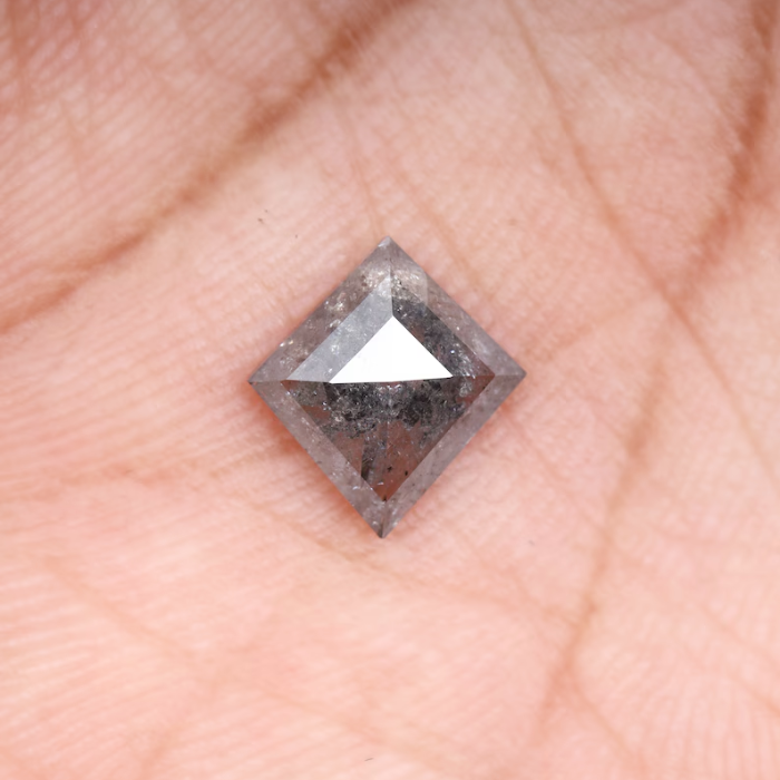 Loose Salt and Pepper Kite Cut Earth Mined Diamond