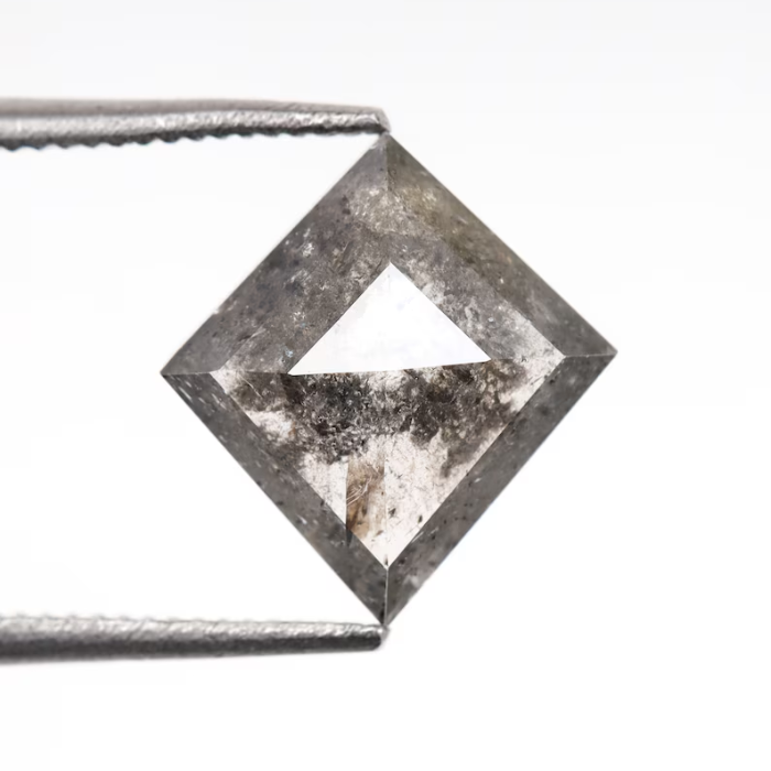 Loose Salt and Pepper Kite Cut Earth Mined Diamond