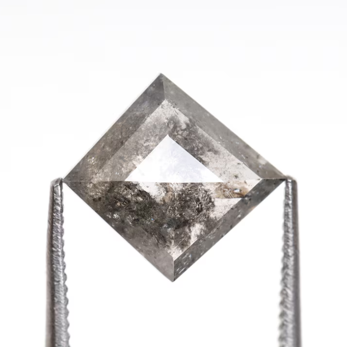 Loose Salt and Pepper Kite Cut Earth Mined Diamond